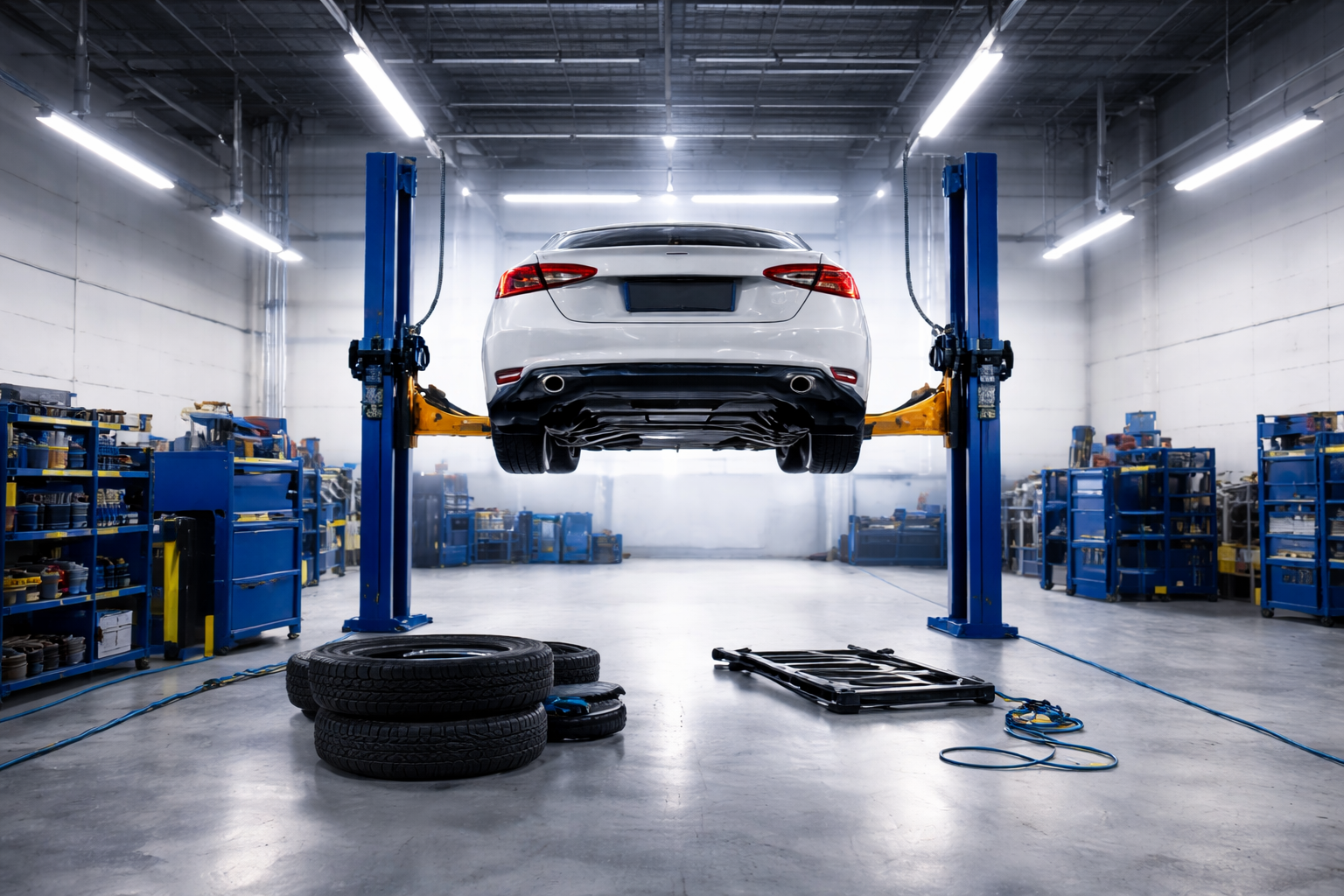 Vehicle servicing bay
